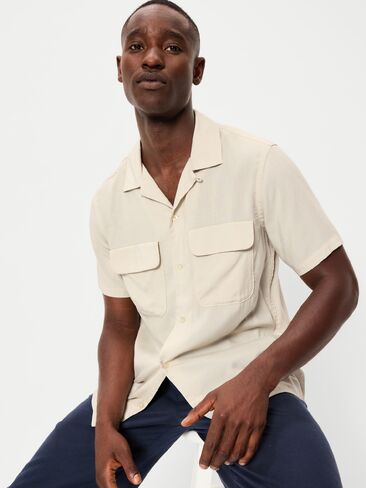 Old Navy Short-Sleeve Camp Shirt - Wish Bone in Kuwait