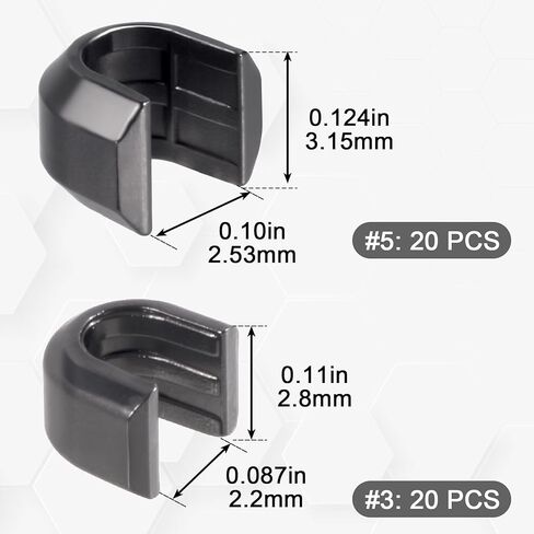 PAGOW 40pcs Zipper Stops Slider Retainers, #3#5 Metal Zipper Top Stoppers Bottom Stop Replacement, U Shaped Insertion Pin Repair Kit for Zippers Clothes Latch - Gun Black in Kuwait