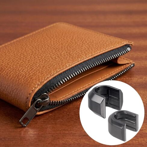 PAGOW 40pcs Zipper Stops Slider Retainers, #3#5 Metal Zipper Top Stoppers Bottom Stop Replacement, U Shaped Insertion Pin Repair Kit for Zippers Clothes Latch - Gun Black in Kuwait