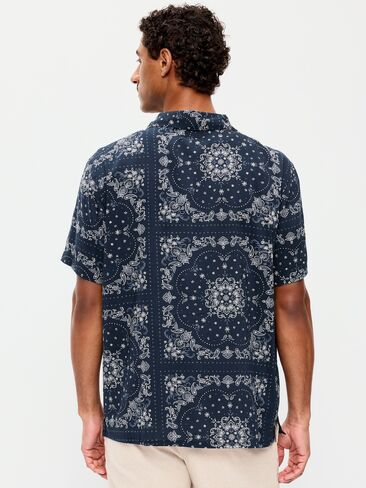 Old Navy Short-Sleeve Camp Shirt - Blue Bandana in Kuwait
