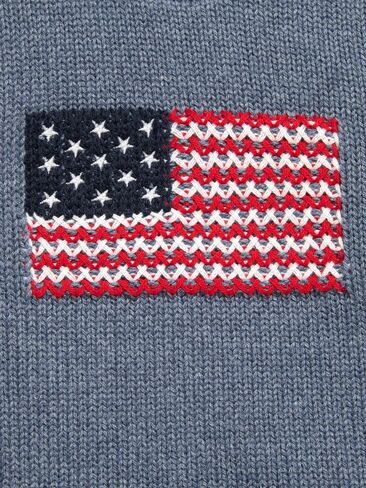 Old Navy Long-Sleeve Sweater-Knit One-Piece Romper for Baby - USA Flag in Kuwait
