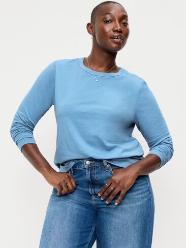 Old Navy EveryWear Long-Sleeve T-Shirt - Naturalist Blue in Kuwait
