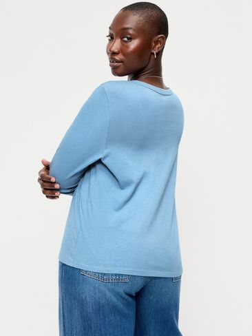 Old Navy EveryWear Long-Sleeve T-Shirt - Naturalist Blue in Kuwait