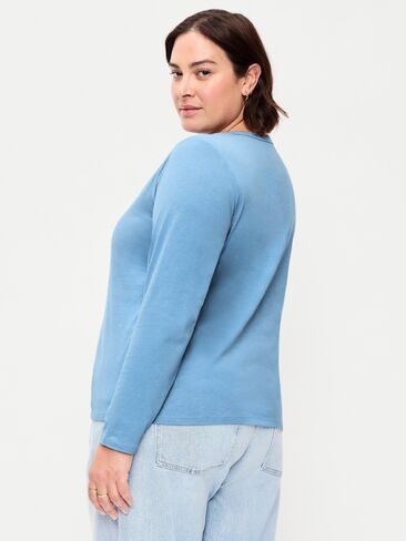 Old Navy EveryWear Long-Sleeve T-Shirt - Naturalist Blue in Kuwait