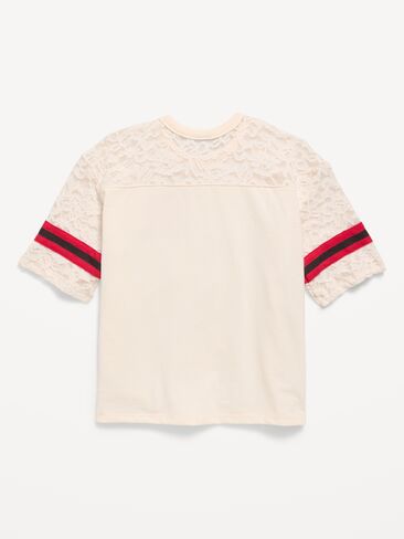تي شيرت من الدانتيل بتصميم كرة القدم للفتيات من Old Navy - Creme De La Creme in Kuwait
