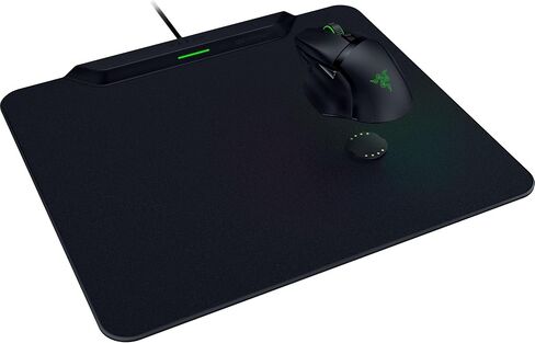 Razer HyperFlux V2 Wireless Charging System: Continuous Charging Gaming Mouse Mat & Puck - Seamless Auto-Pairing - HyperSpeed Multi-Device Connectivity - Anti-Slip Rubber Base - Hard Surface Edition in Kuwait