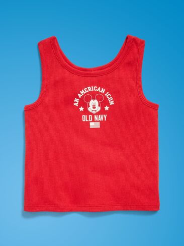 Old Navy Old Navy x Disney Mickey Mouse Ribbed Tank Top for Toddler Girls - Red in Kuwait