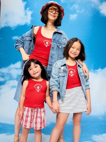 Old Navy Old Navy x Disney Mickey Mouse Ribbed Tank Top for Toddler Girls - Red in Kuwait