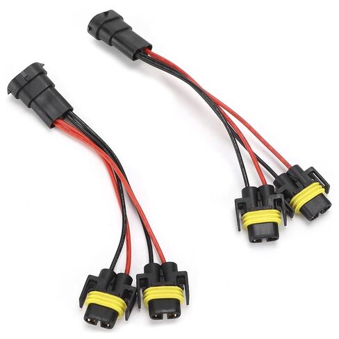 H11 H8 Male to Female Adapter | 2-Way Splitter Wiring Harness for Headlights Fog Lights Projector in Kuwait