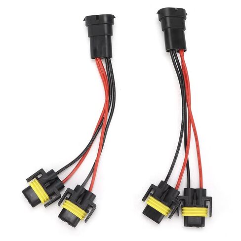 Pomya H11 H8 Adapter Wiring Harness | 2-Way Male to Female Splitter for Headlight Fog Light Projector in Kuwait