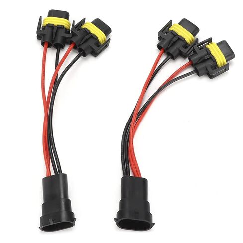 Pomya H11 H8 Adapter Wiring Harness | 2-Way Male to Female Splitter for Headlight Fog Light Projector in Kuwait