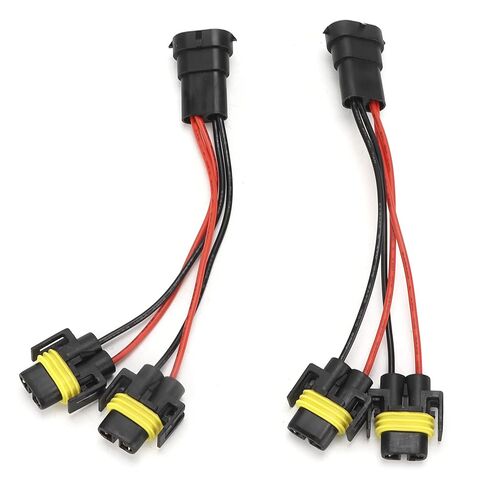 Pomya H11 H8 Adapter Wiring Harness | 2-Way Male to Female Splitter for Headlight Fog Light Projector in Kuwait