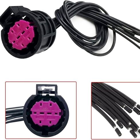 for Dodge Dart 2013-2016 Jeep Renegade 2015-2023 Ram ProMaster 2500 2014-2022 Fiat 500X 2016-2017 Fiat 500 2012-2016 Fiat 2015 Halogen/HID 8-Wire Or 3-Wire Headlight Connector Replaces 68285243aa in Saudi Arabia