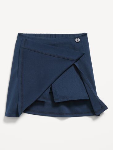 Old Navy School Uniform Ponte-Knit Wrap-Front Skort for Girls - Ink Blue in Kuwait