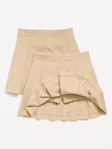Old Navy School Uniform Ponte-Knit Pleated Skort for Girls - Rolled Oats in Kuwait