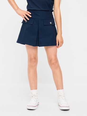 Old Navy School Uniform Front-Pleated Twill Skort for Girls - Ink Blue in Kuwait