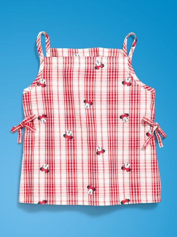 Old Navy Old Navy x Disney Minnie Mouse Sleeveless Side-Tie Plaid Top for Girls - Minnie Plaid in Kuwait