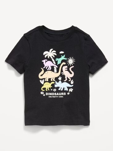 Old Navy Short-Sleeve Graphic T-Shirt for Toddler Girls - Black Jack in Kuwait