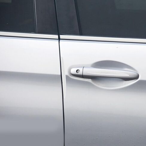 Veemoon Car Door Protector Strip 4pcs White Silicone Bumper Guard Scratch Resistant Edge Guards with Rear View Mirror Protection for Auto Exterior Accessories in Kuwait