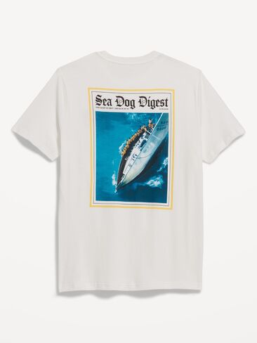 Old Navy Soft-Washed Crew-Neck Graphic T-Shirt - White in Saudi Arabia
