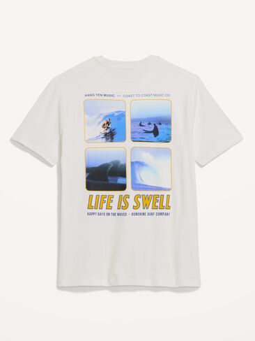 Old Navy Soft-Washed Crew-Neck Graphic T-Shirt - Bright White in Kuwait