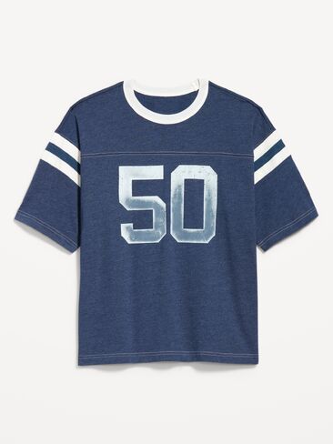 تي شيرت Old Navy ثقيل الوزن بأكمام قصيرة على طراز كرة القدم - ليلة غامضة in Kuwait
