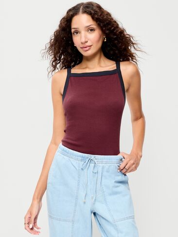 Old Navy Snug Apron-Neck Tank Top - Red Lacquer in Kuwait