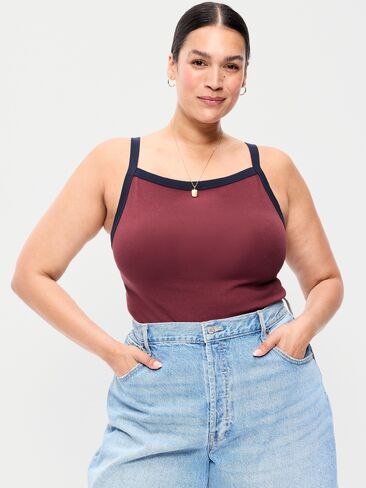 Old Navy Snug Apron-Neck Tank Top - Red Lacquer in Kuwait