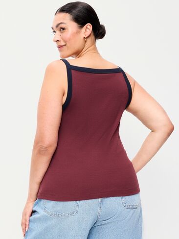 Old Navy Snug Apron-Neck Tank Top - Red Lacquer in Kuwait