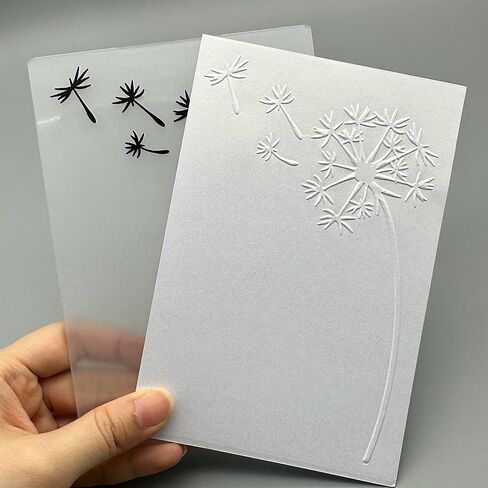 3D Plastic Embossing Folder Template A Simple Dandelion Texture A6 Size for Card Making DIY Scrapbooking Paper Crafting Handmade Crafts Scrapbooking Arts Supplies Scrapbook Decor in Kuwait