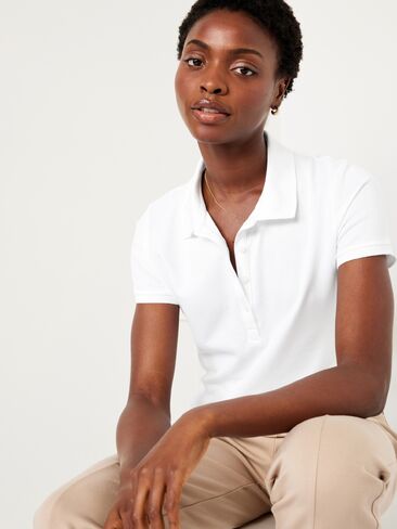 Old Navy Uniform Pique Polo - Bright White in Kuwait