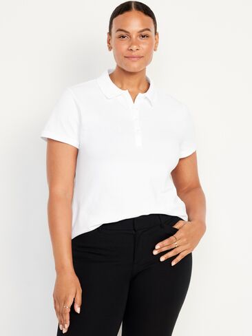 Old Navy Uniform Pique Polo - Bright White in Kuwait