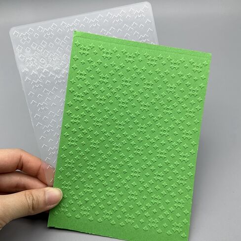 3D Plastic Embossing Folder Template Small Diamond Shaped dot Texture A6 Size for Card Making DIY Scrapbooking Paper Crafting Handmade Crafts Scrapbooking Arts Supplies Scrapbook Decor in Kuwait