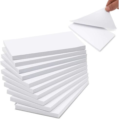 وسادات ملاحظات Reskid - 10 عبوات من 50 وسادة ورقية - نص أكثر سمكًا 70# (6x9) in Kuwait