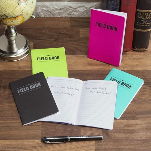 Elan Publishing Company Field Notebook/Pocket Journal - 3.5"x5.5" - Assorted Colors - Lined Memo Book - Pack of 5 in Kuwait