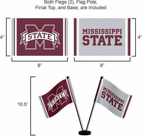 WinCraft Mississippi State Bulldogs أعلام للمكتب والطاولة in Kuwait
