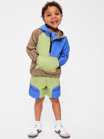 شورت Old Navy Tech بجيب بسحاب للأولاد الصغار - أوراق الهندباء in Kuwait