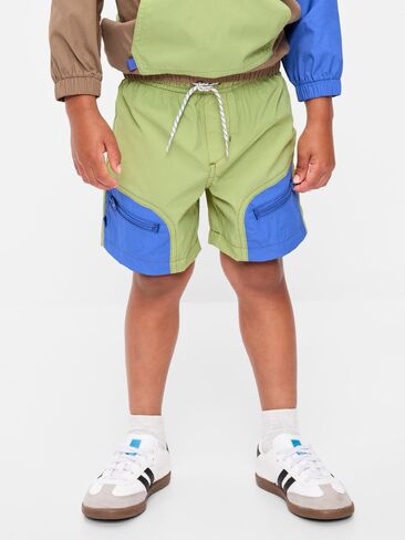 شورت Old Navy Tech بجيب بسحاب للأولاد الصغار - أوراق الهندباء in Kuwait