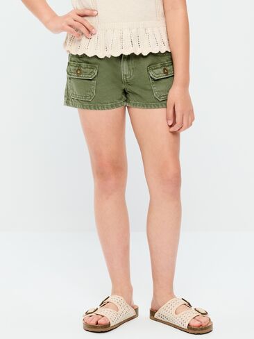 شورت جينز منخفض الارتفاع من Old Navy للبنات - زيتي من خلال هذا in Kuwait