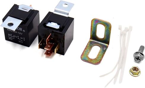 DC 12V 40A 2 H4 Bulbs Socket Headlight Cable Relay Kit for Car Vehicle Auto in Kuwait