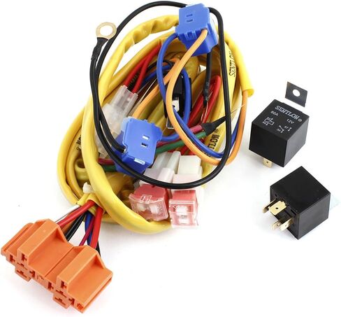 H4 2 لمبات كشافات الضباب ضوء كابل التتابع عدة DC 12V 90W 80A للسيارة in Kuwait