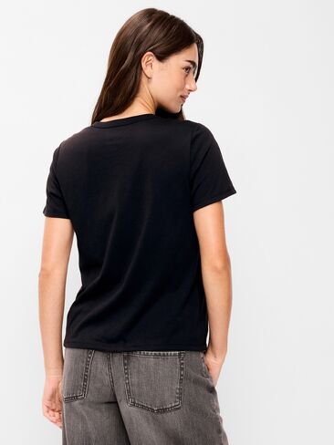 Old Navy EveryWear Crew-Neck Graphic T-Shirt - Black Jack in Kuwait