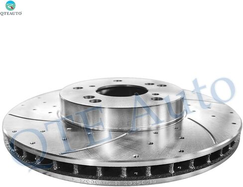 PM Auto Set of 6 Front 282mm Drilled Slotted Disc Brake Rotors-Ceramic Brake Pad kit Replacement For 2003-2017 Honda Accord in Kuwait