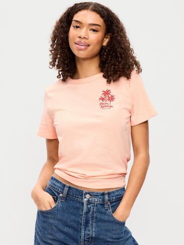 تي شيرت برسومات ذات رقبة دائرية من Old Navy EveryWear - جيلاتو خوخي in Kuwait