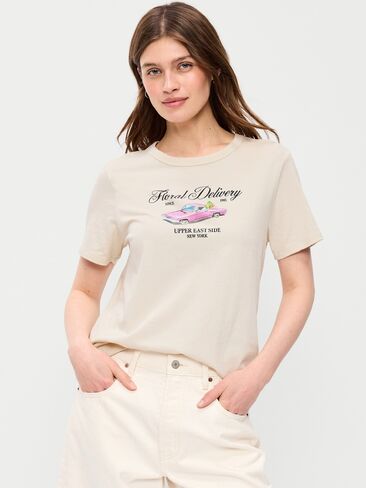 تي شيرت Old Navy EveryWear برقبة دائرية - Wish Bone in Kuwait