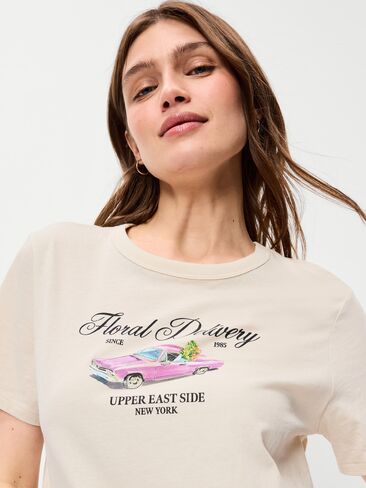 تي شيرت Old Navy EveryWear برقبة دائرية - Wish Bone in Kuwait