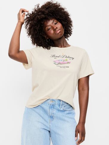 تي شيرت Old Navy EveryWear برقبة دائرية - Wish Bone in Kuwait