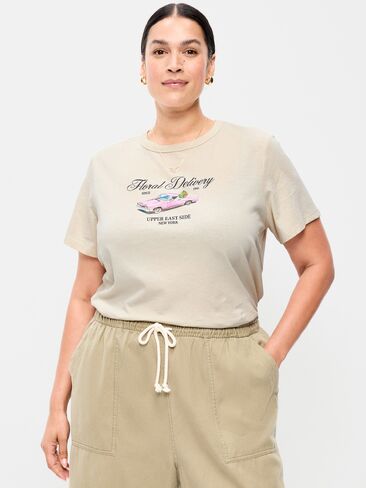 تي شيرت Old Navy EveryWear برقبة دائرية - Wish Bone in Kuwait