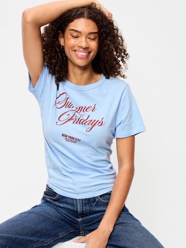 Old Navy EveryWear Crew-Neck Graphic T-Shirt - Sky Maintenance in Kuwait