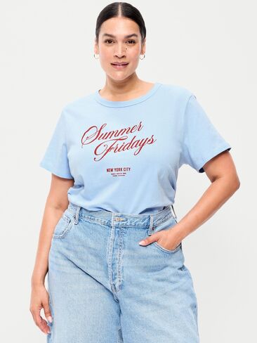 Old Navy EveryWear Crew-Neck Graphic T-Shirt - Sky Maintenance in Kuwait